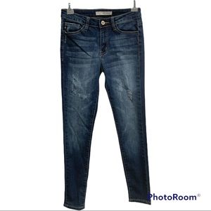 EUC KanCan distressed stretchy skinny jeans junior size 1 / 24